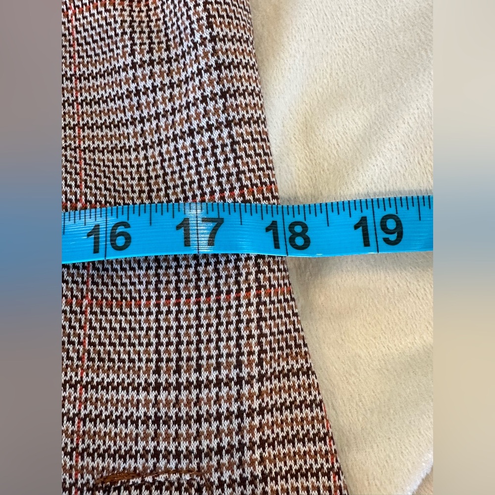 Loft Plaid Collared Mini shift dress front button browns short sleeve size 6 - Picture 13 of 16